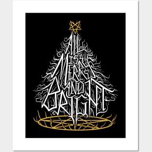 Metal Christmas - All is Merry and Bright Posters and Art